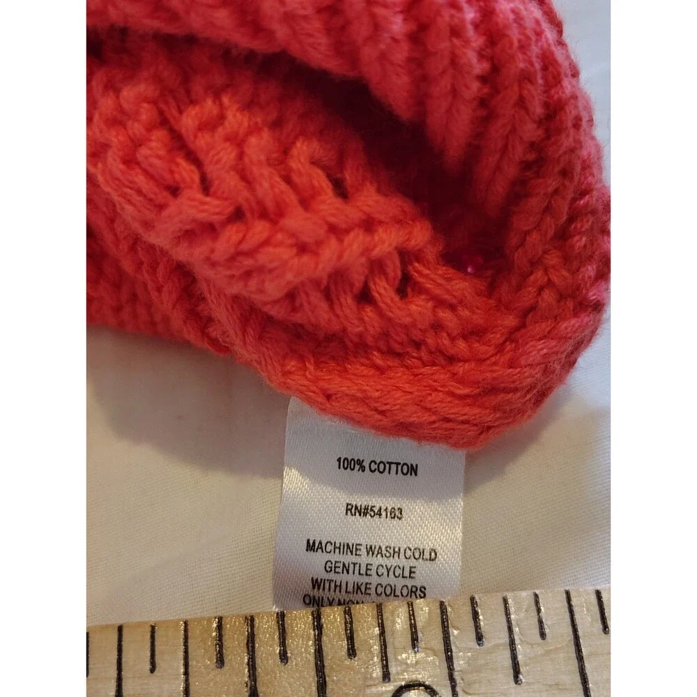 Marc New York Andrew Marc Coral Pink Flutter Sleeve Cable Knit Cardigan Sweater